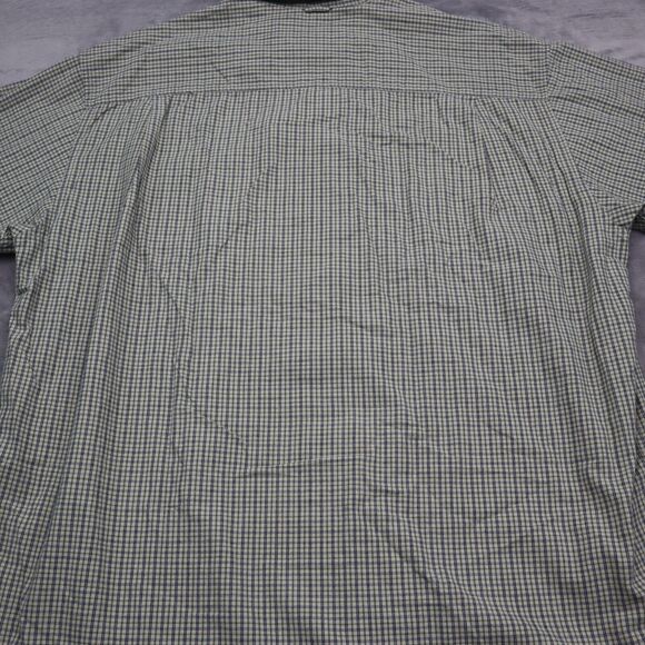 Timberland Shirt Mens Large Blue Tan Outdoor Workwear Weathergear Button Up - Picture 12 of 14